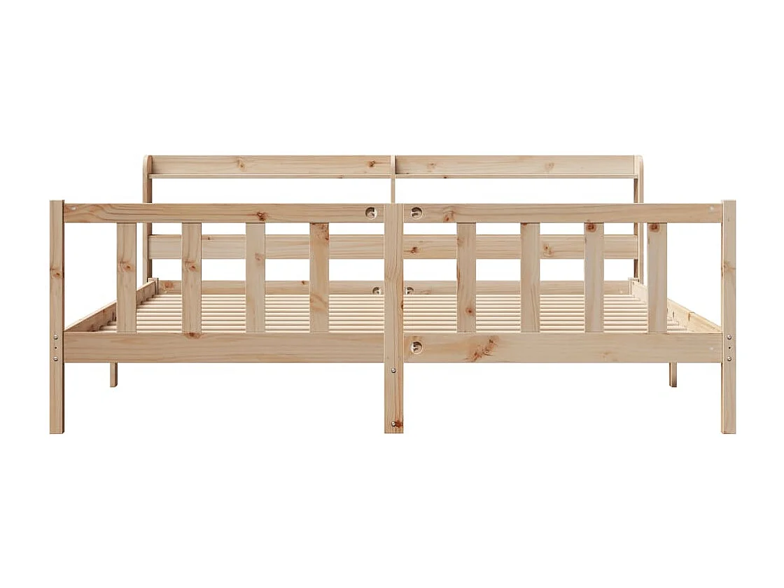 Letto senza Materasso 180x200 cm in Legno Massello di Pino