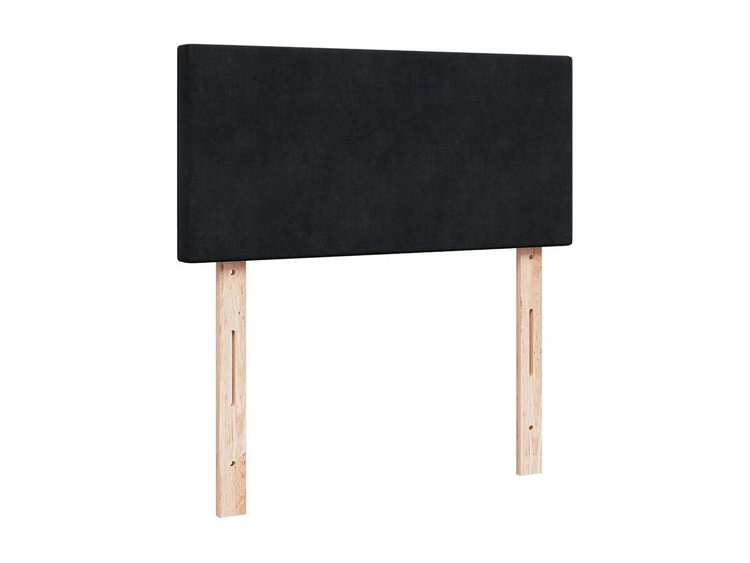 Ottoman bed met matras 90x190cm fluweel zwart