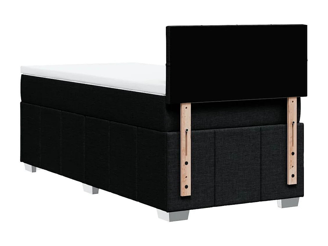 Boxspringbett mit Matratze Schwarz 90x190 cm Stoff