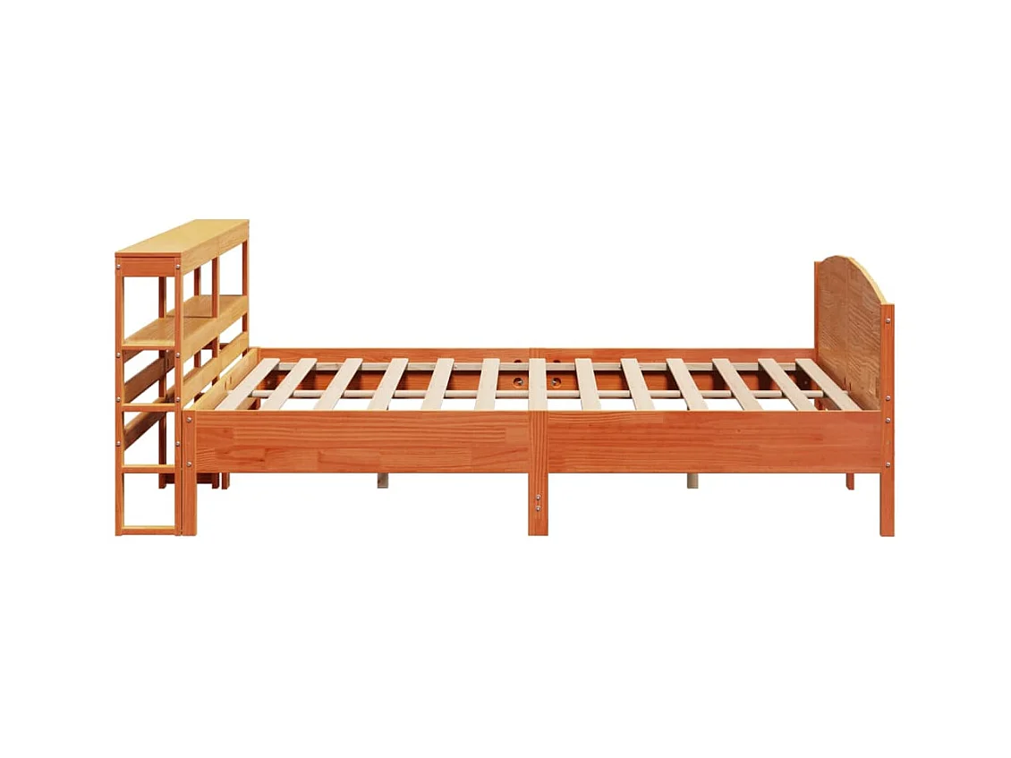 Massivholzbett ohne Matratze Wachsbraun 180x200 Kiefernholz