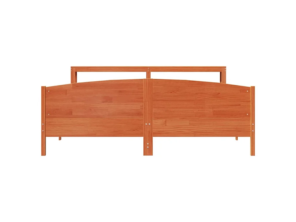Letto senza Materasso Marrone Cera 180x200 cm in Legno di Pino