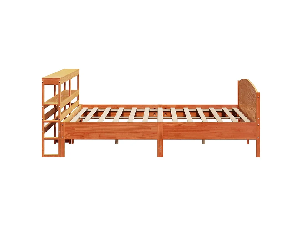 Letto senza Materasso Marrone Cera 180x200 cm in Legno di Pino