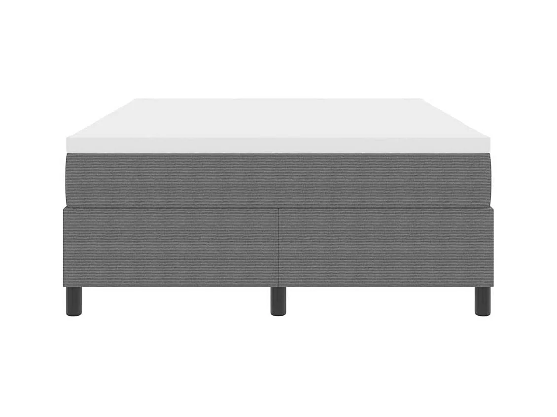 Lit à ressorts Gris clair et blanc 203 x 140 x 60 cm