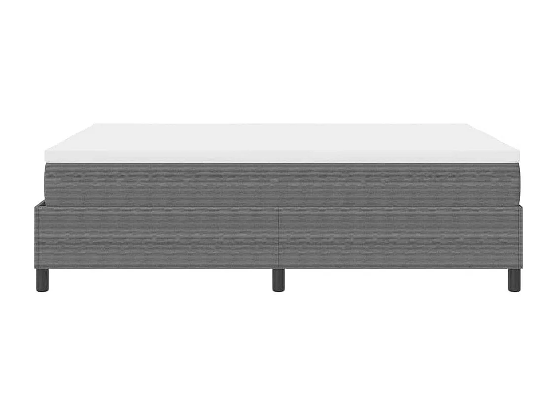 Boxspringbed Lichtgrijs en wit. 140 x 200 cm Katoen Stof