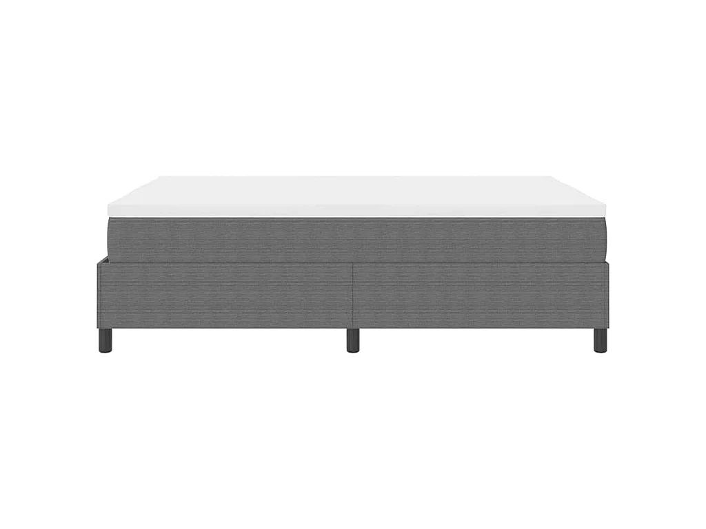 Boxspringbed Lichtgrijs en wit. 140 x 200 cm Katoen Stof