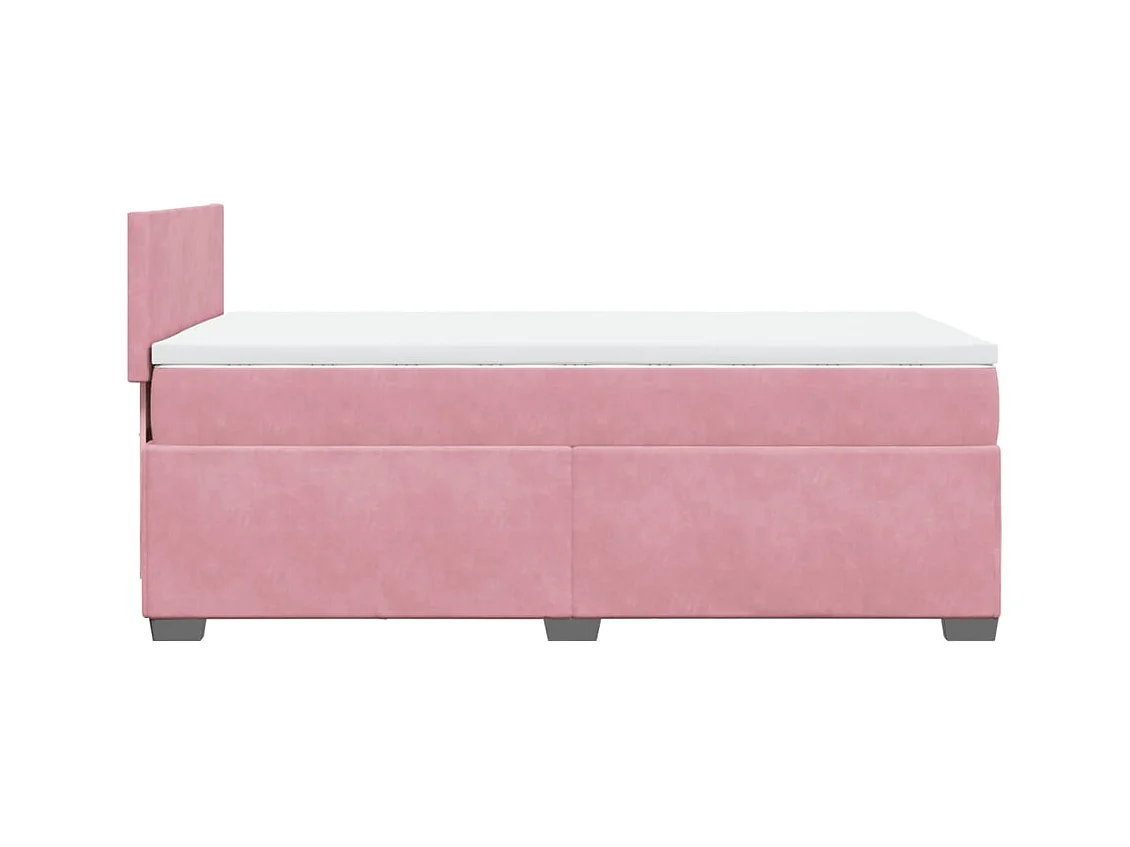 Sommier à lattes de lit avec matelas Rose 90x200 cm Velours