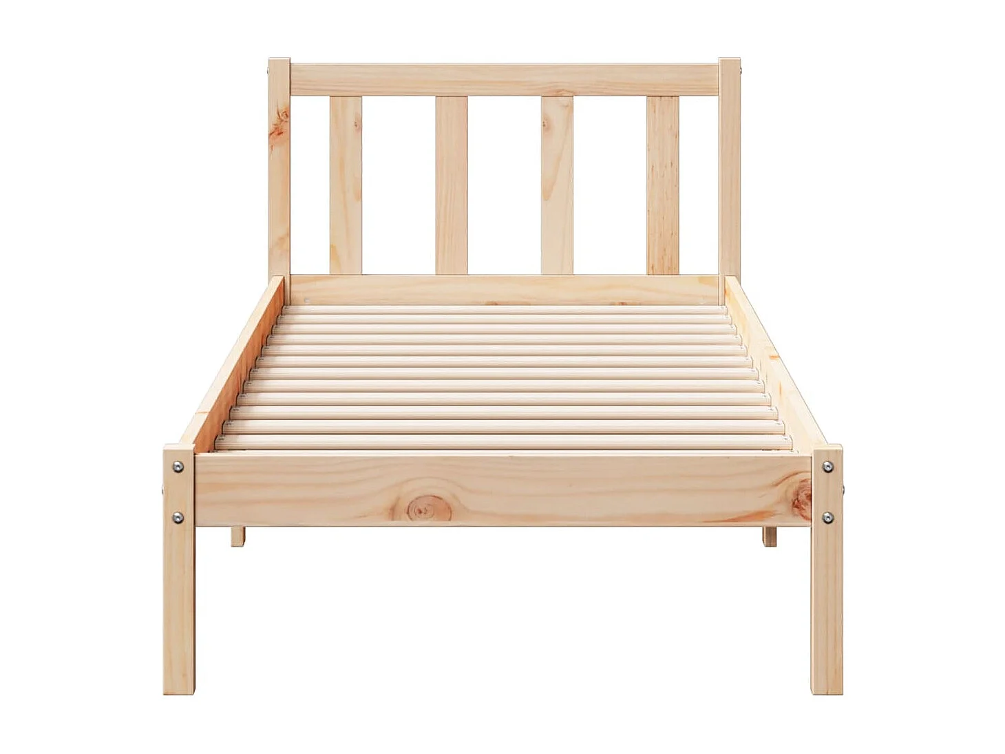 Cama extra longa sem colchão 100x210 cm madeira de pinho maciça