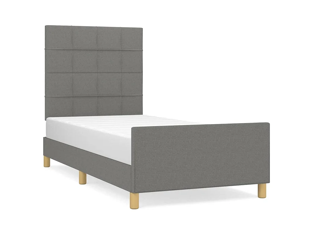 Giroletto senza Materasso Grigio Scuro 100x200 cm Tessuto