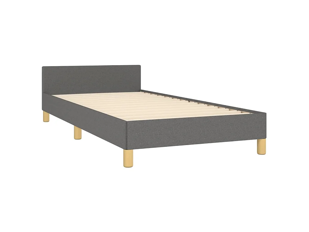Giroletto senza Materasso Grigio Scuro 100x200 cm Tessuto