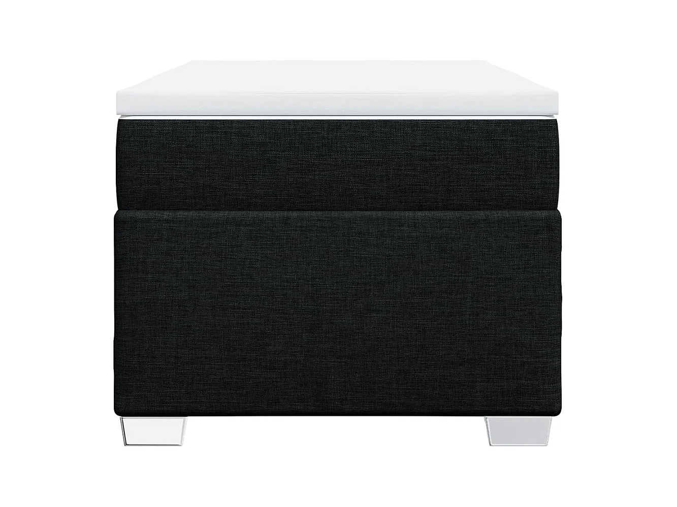 Sommier à lattes de lit avec matelas Noir 90x190 cm Tissu