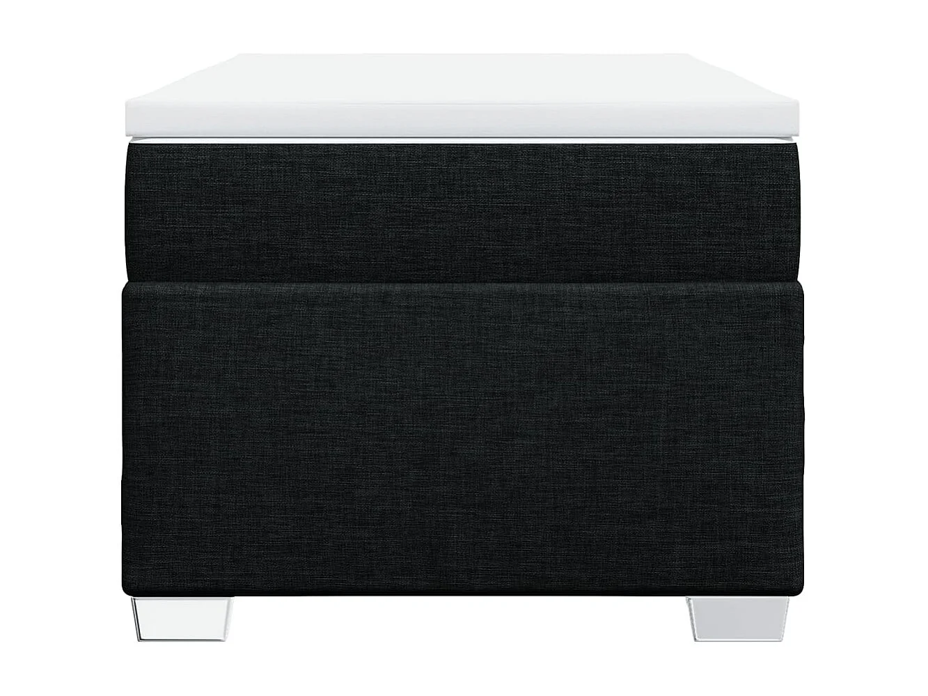 Sommier à lattes de lit avec matelas Noir 90x190 cm Tissu