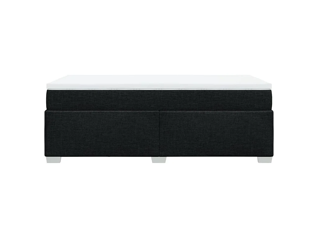 Giroletto a Molle con Materasso Nero 90x190 cm in Tessuto