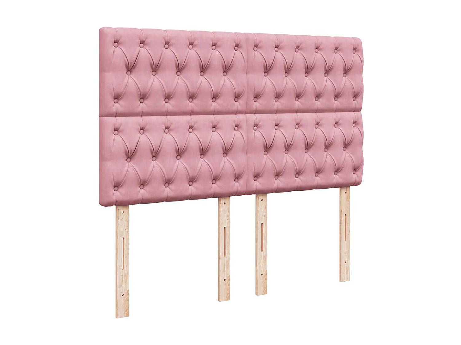 Cama box spring con colchón terciopelo rosa 140x190 cm