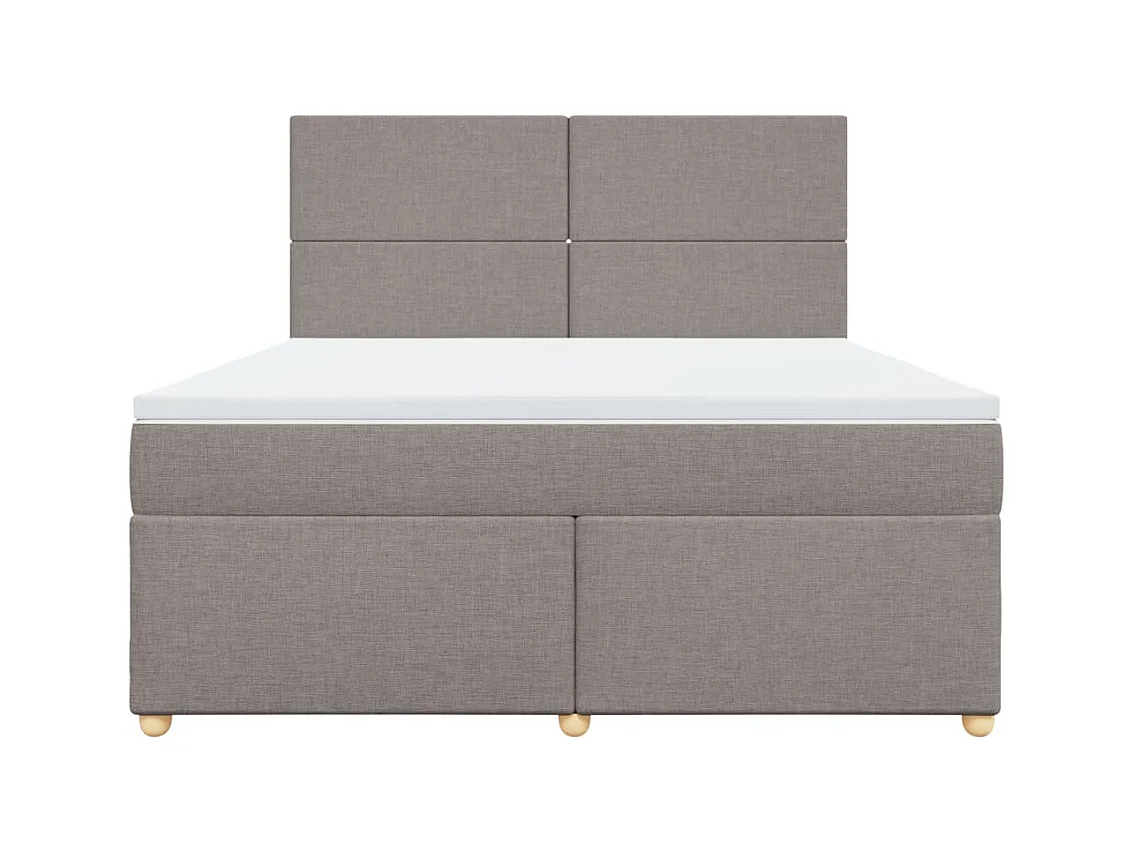 Boxspringbett mit Matratze Taupe 180x200 cm Stoff