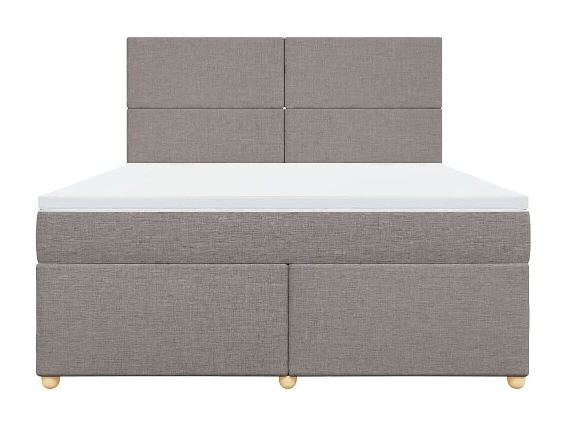 Boxspring met matras stof taupe 180x200 cm