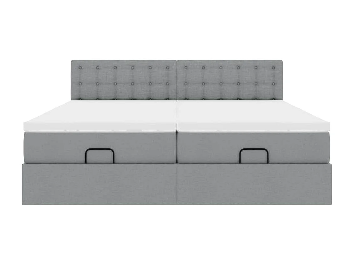 Struttura Letto Pouf con Materassi 180x200 cm in Tessuto