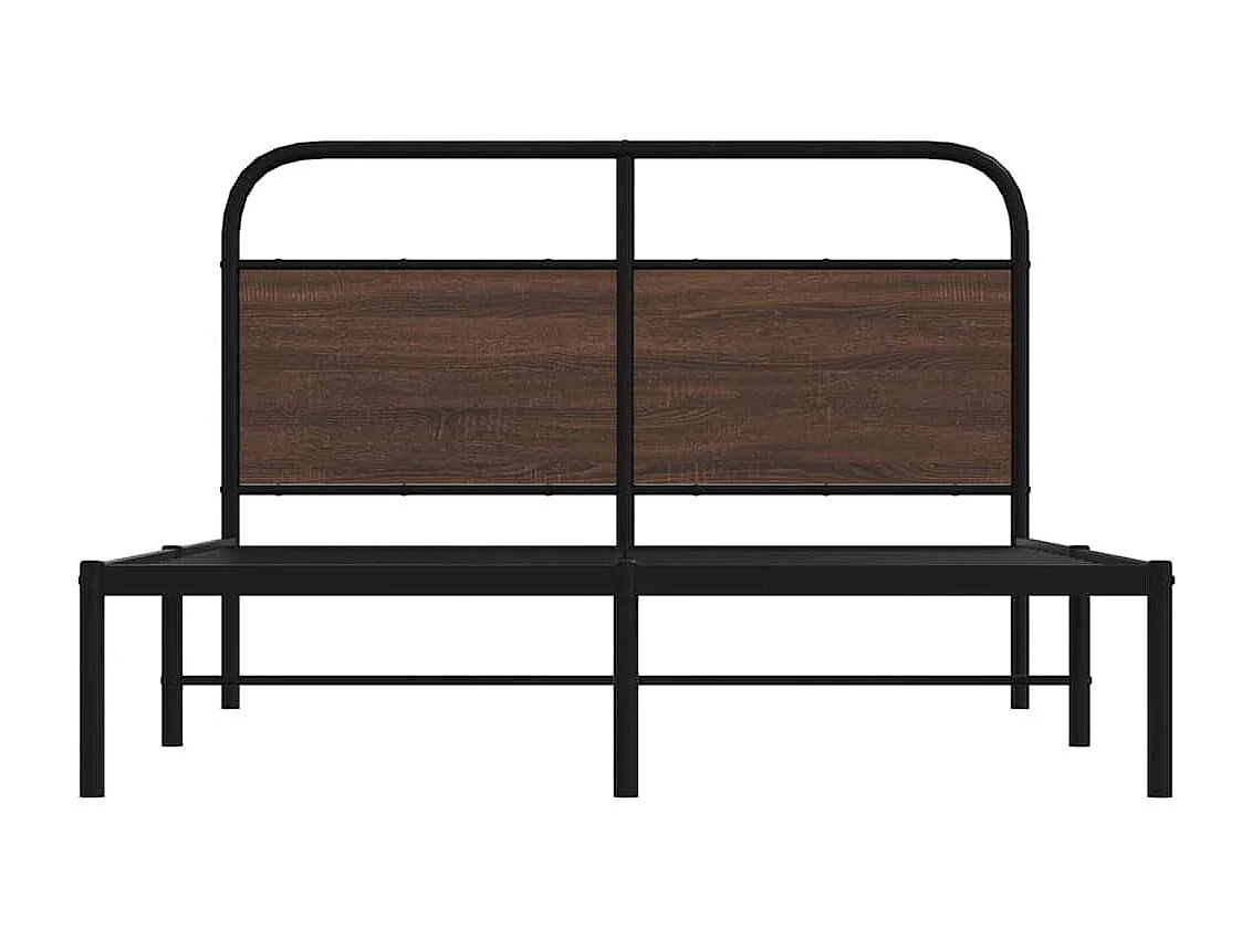 Bettgestell ohne Matratze 140x200 cm Braun Eichen-Optik