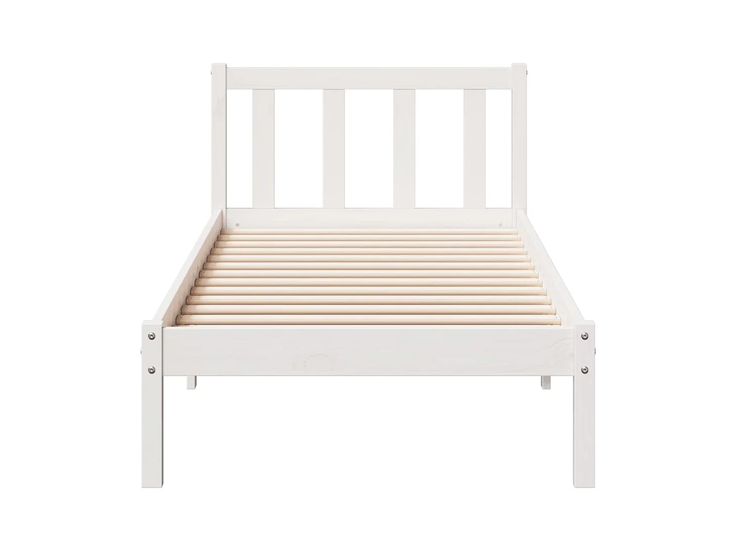 Cadre de lit extra long sans matelas 100x220 cm bois massif pin