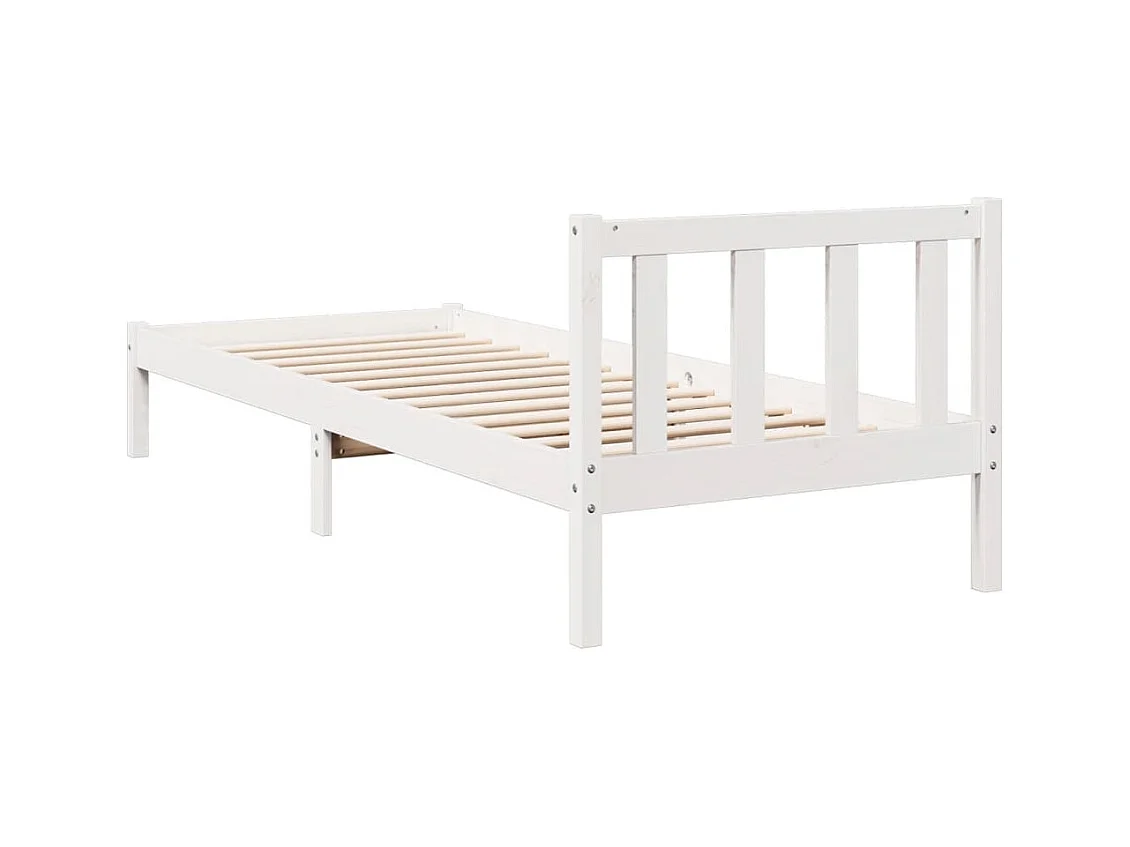 Cadre de lit extra long sans matelas 100x220 cm bois massif pin