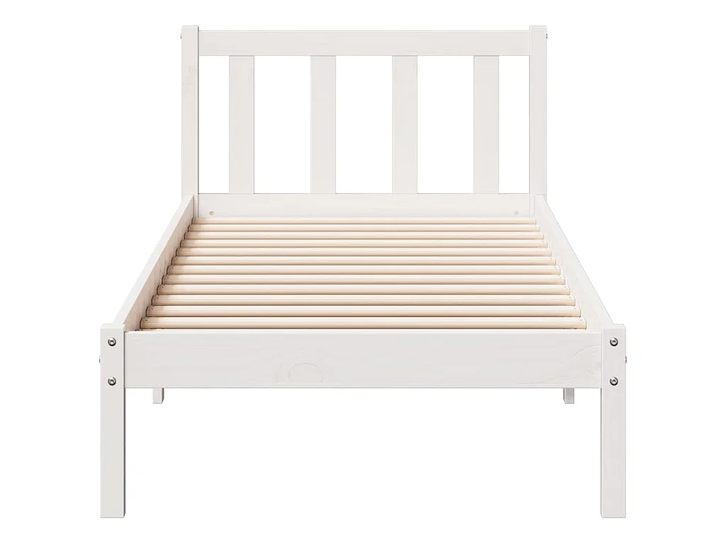 Cadre de lit extra long sans matelas 100x220 cm bois massif pin