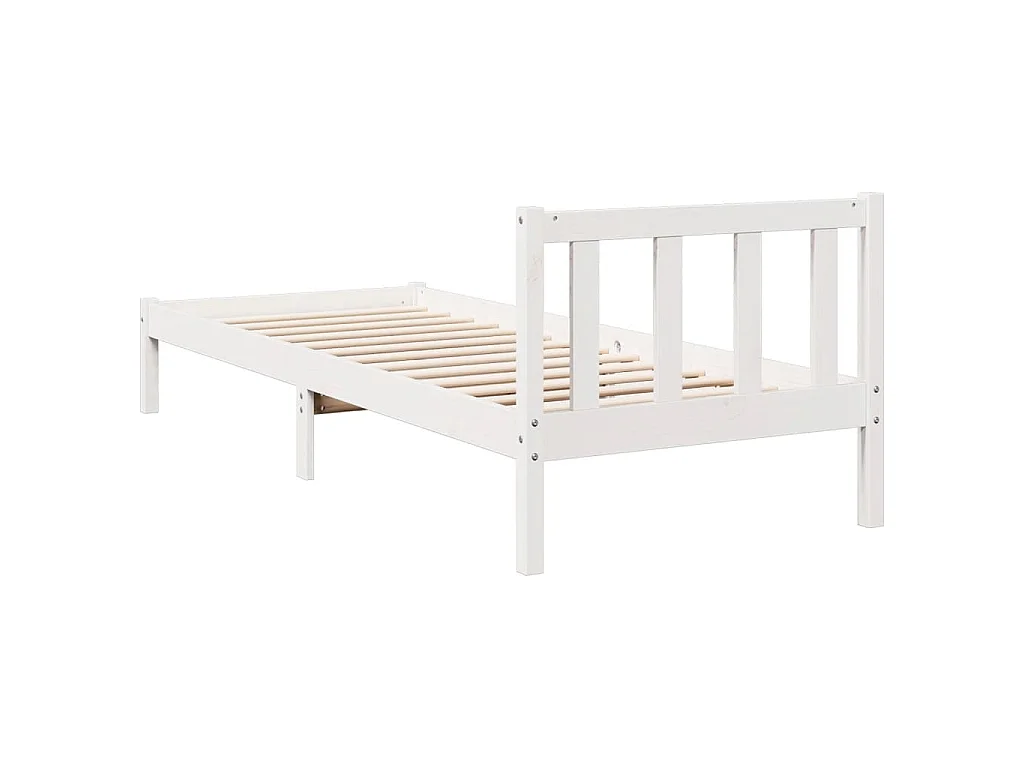 Cadre de lit extra long sans matelas 100x220 cm bois massif pin