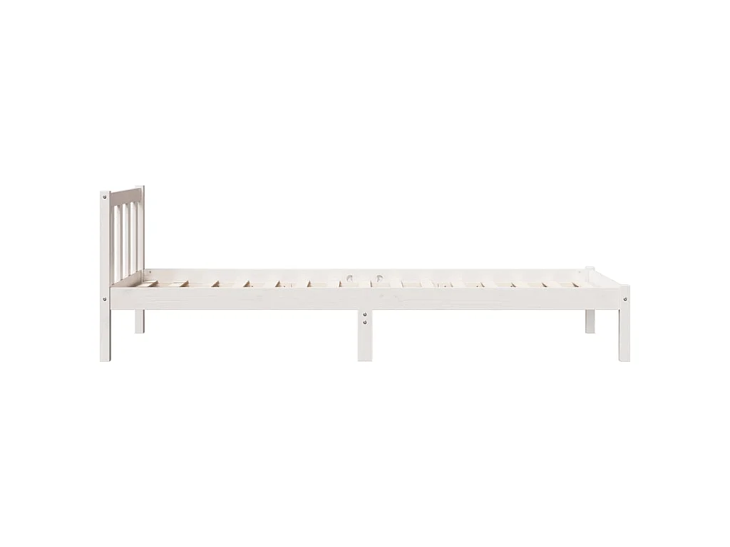 Cadre de lit extra long sans matelas 100x220 cm bois massif pin