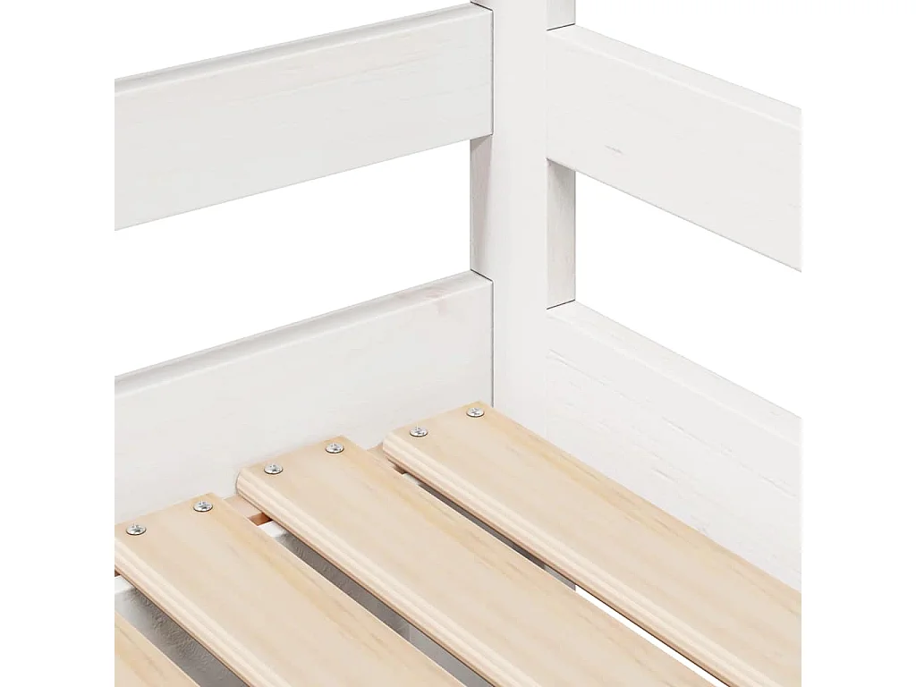 Tagesbett mit Schubladen Weiß 90x200 cm Kiefernholz