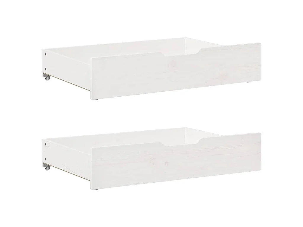 Sofá-cama c/ gavetas 90x200cm madeira de pinho maciça branco