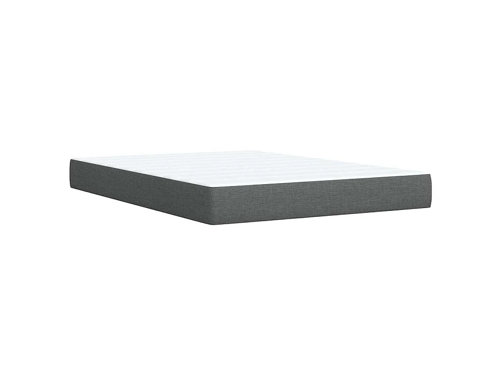 Boxspring met matras stof donkergrijs 140x200 cm
