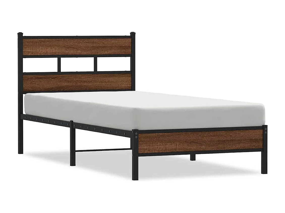 Cadre de lit sans matelas chêne marron 90x200cm bois ingénierie