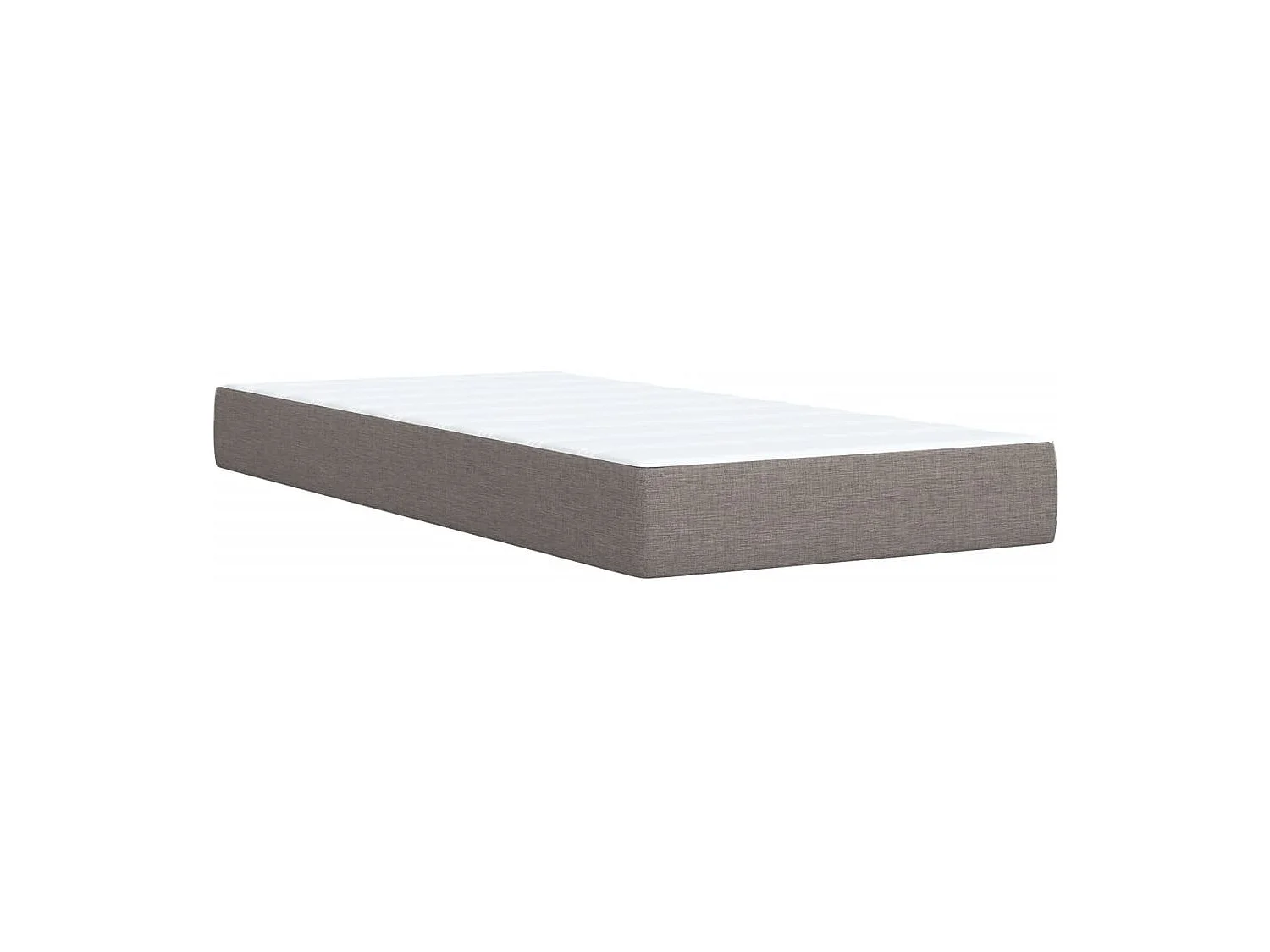 Boxspring met matras stof taupe 90x200 cm