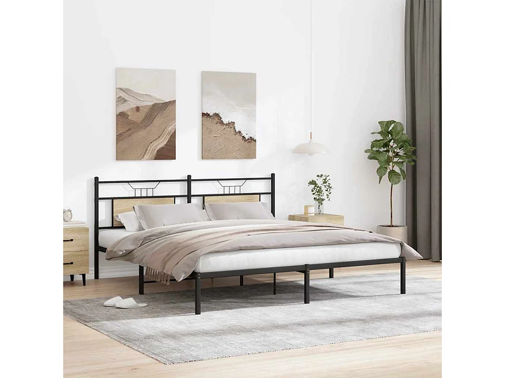 Bettgestell ohne Matratze Sonoma-Eiche 160x200 cm Holzwerkstoff