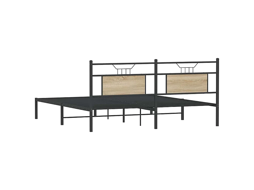 Bettgestell ohne Matratze Sonoma-Eiche 160x200 cm Holzwerkstoff