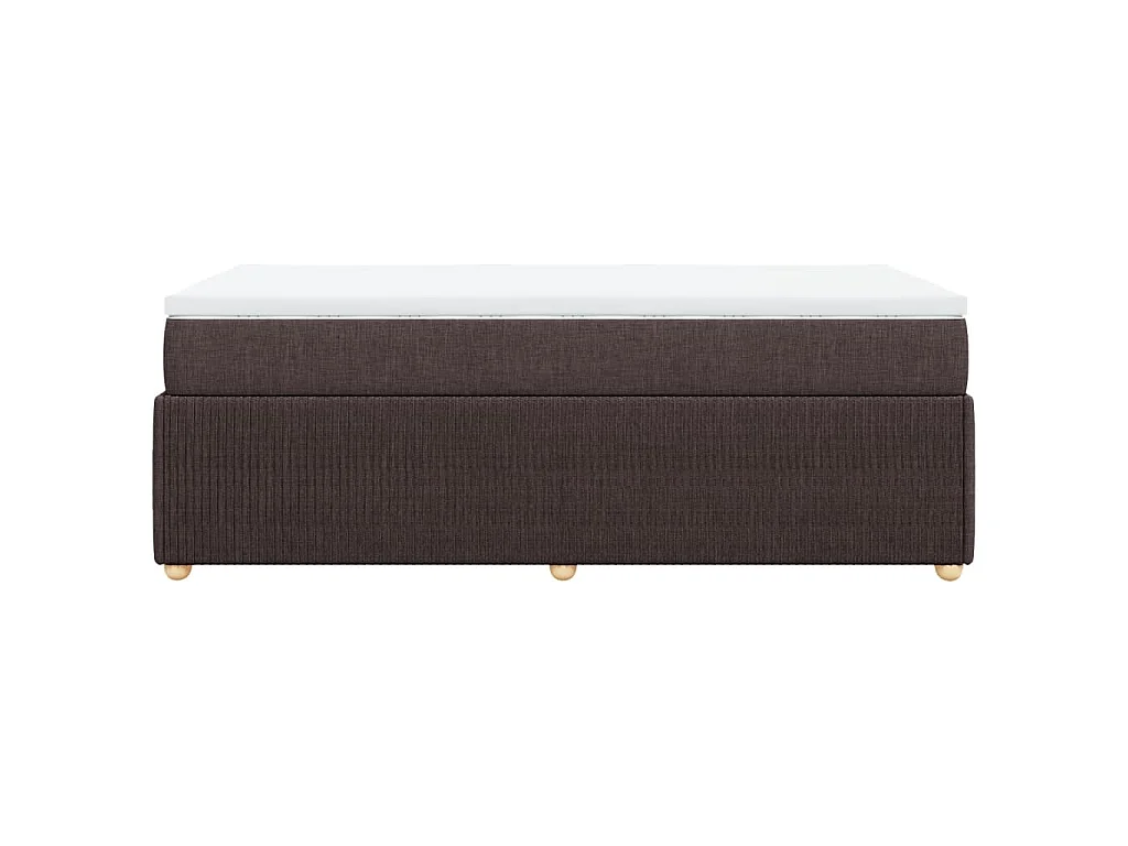 Sommier à lattes de lit avec matelas Marron foncé 100x200 cm