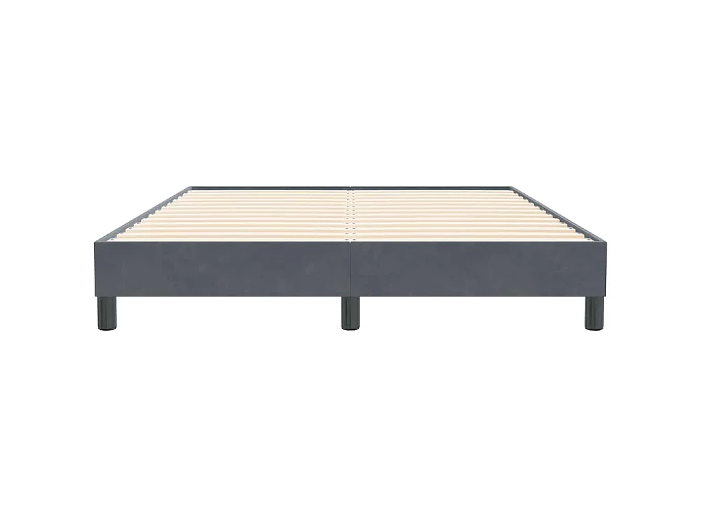 Sommier à lattes de lit sans matelas gris foncé 140x210 cm
