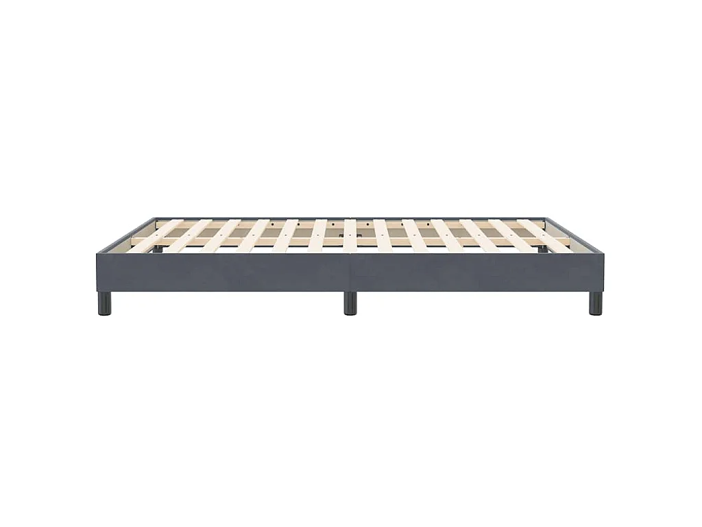 Sommier à lattes de lit sans matelas gris foncé 140x210 cm