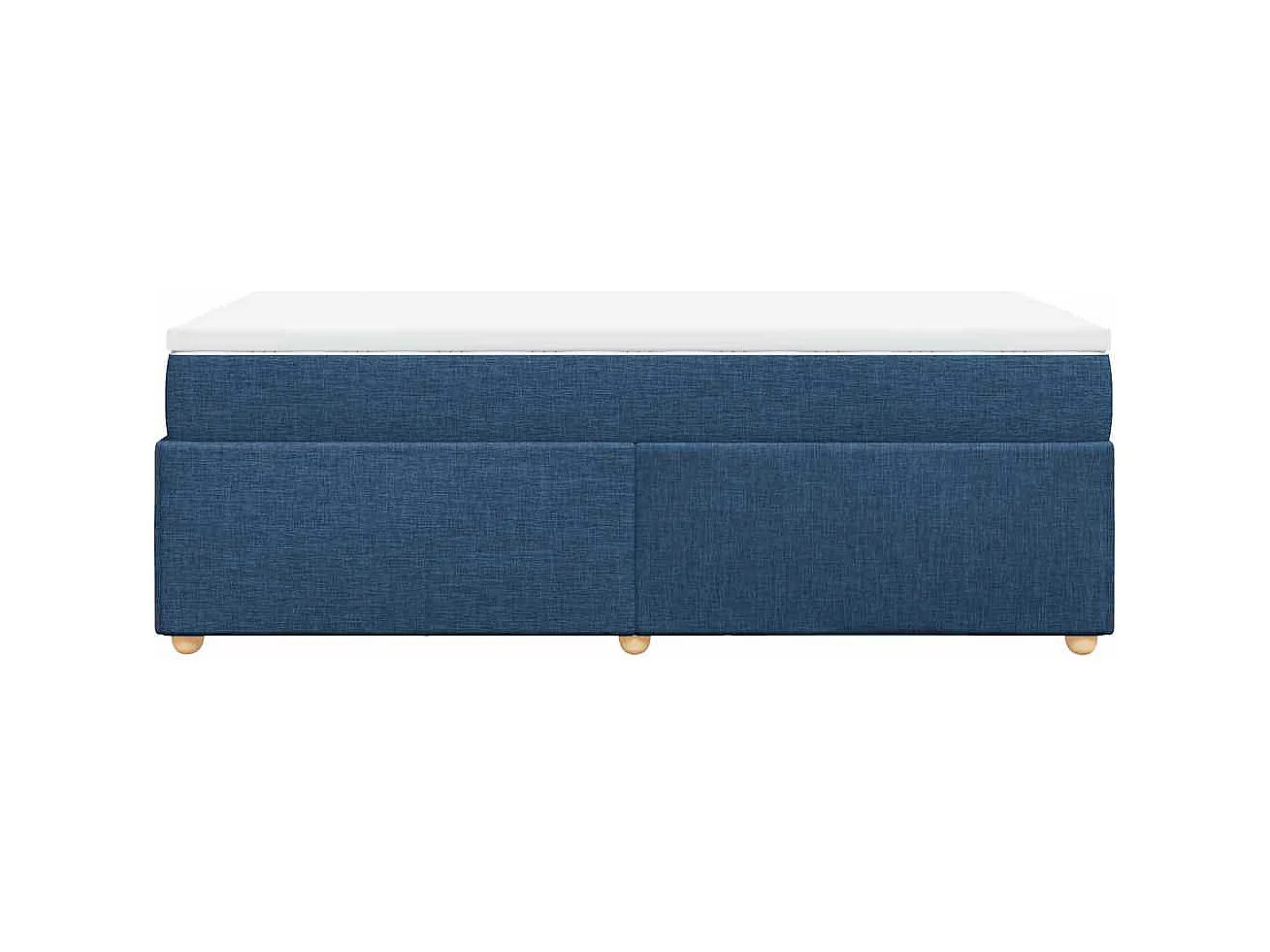 Boxspringbett mit Matratze Blau 100x200 cm Stoff