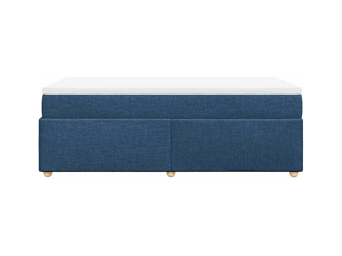 Boxspringbett mit Matratze Blau 100x200 cm Stoff