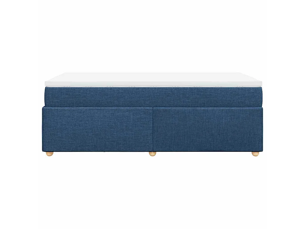 Boxspring met matras stof blauw 100x200 cm
