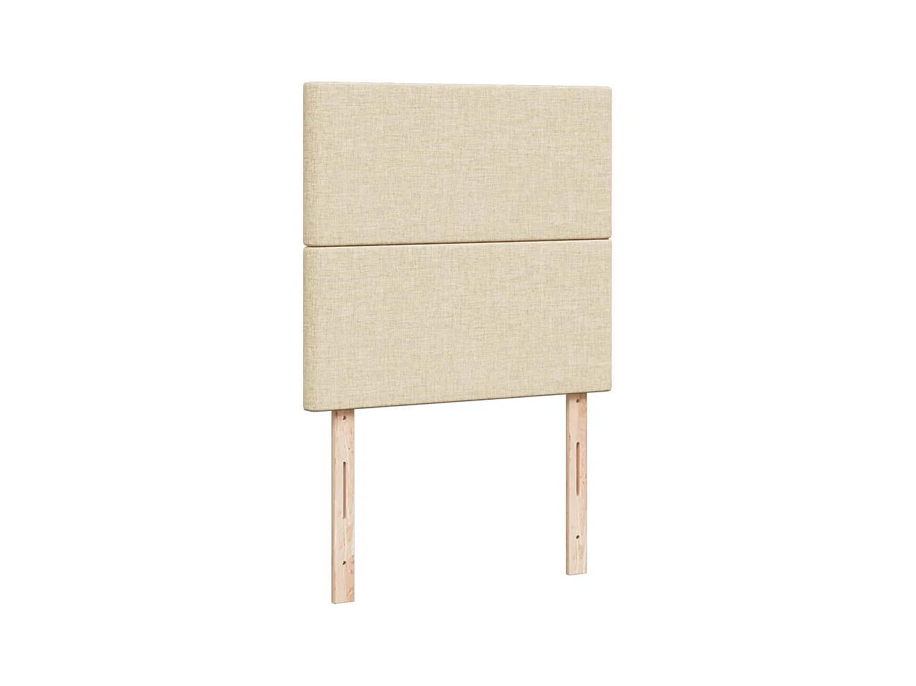 Boxspring met matras stof crèmekleurig 90x190 cm