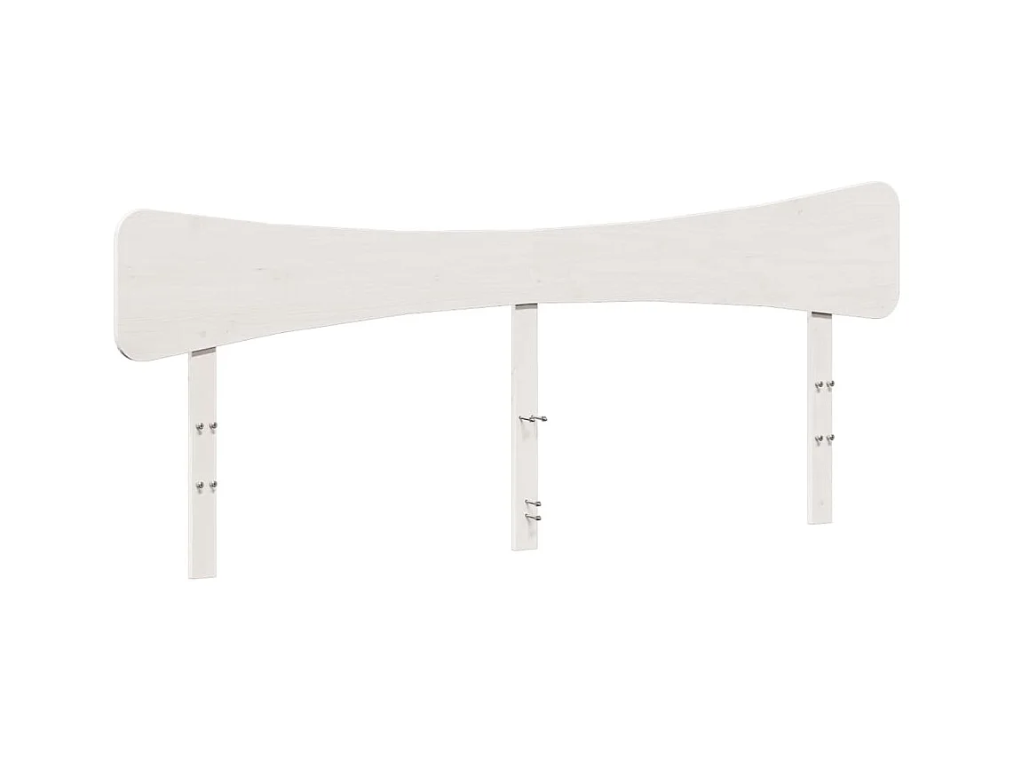 Cadre de lit sans matelas blanc 160x200 cm bois de pin massif