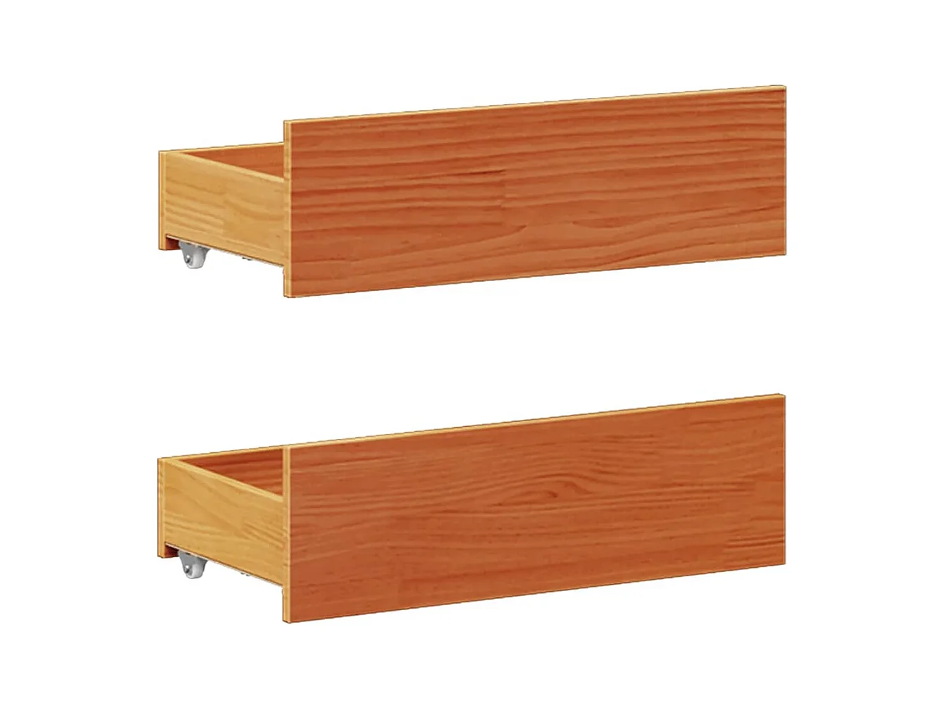 Cadre de lit sans matelas avec tête de lit brun cire 140x190 cm