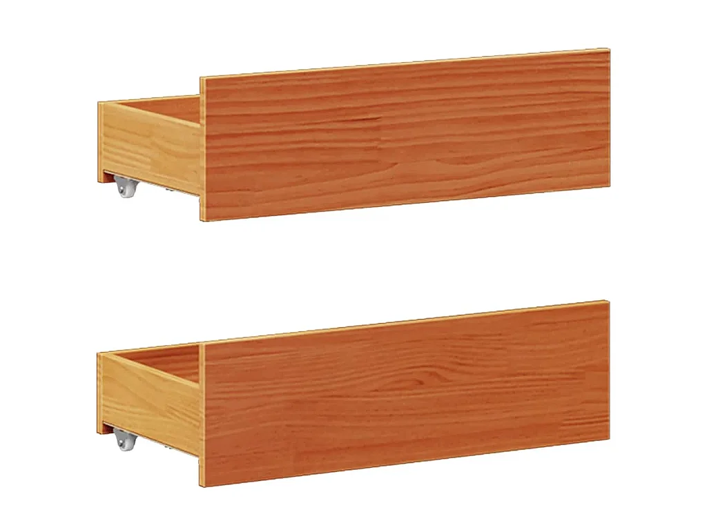 Giroletto senza Materasso con Testata Marrone Cera 140x190 Pino