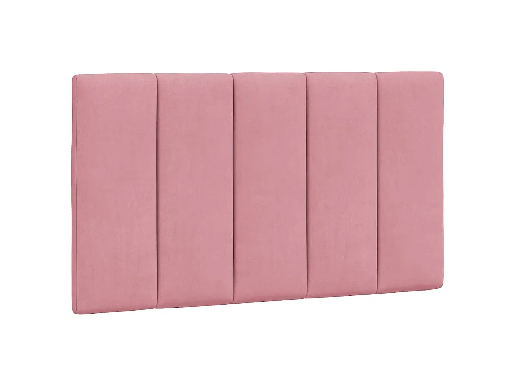 Lit avec matelas Hanko rose 90x190 cm velours