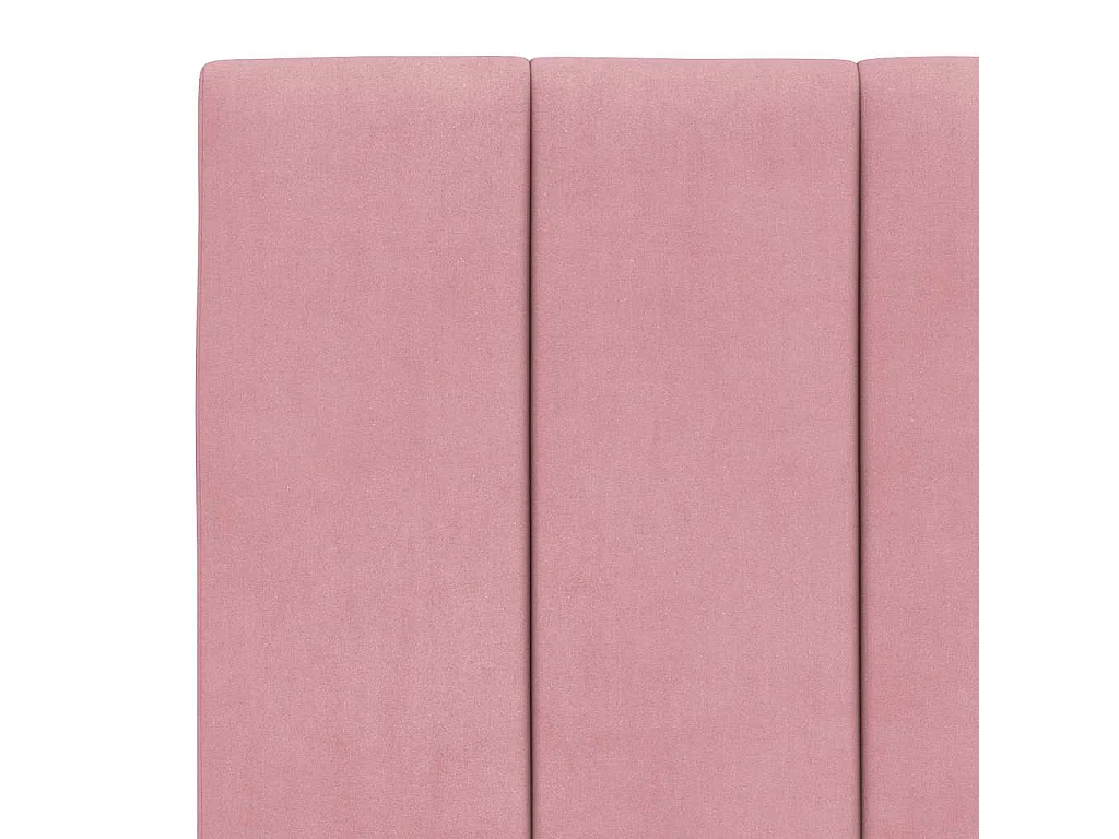 Lit avec matelas Hanko rose 90x190 cm velours