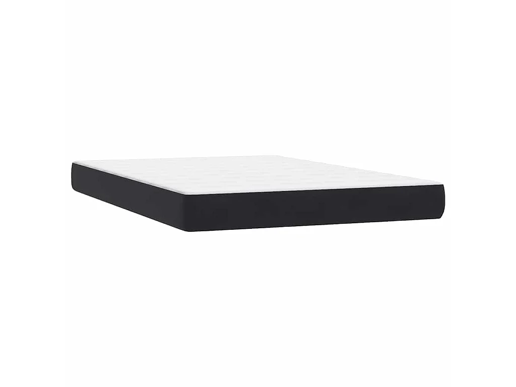 Cama box spring con colchón terciopelo negro 160x210 cm