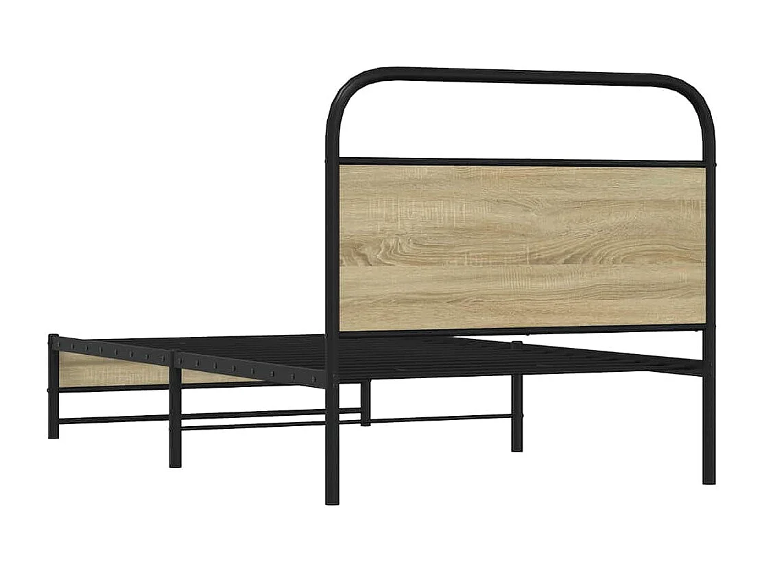 Bettgestell ohne Matratze 90x190 cm Sonoma-Eiche Holzwerkstoff