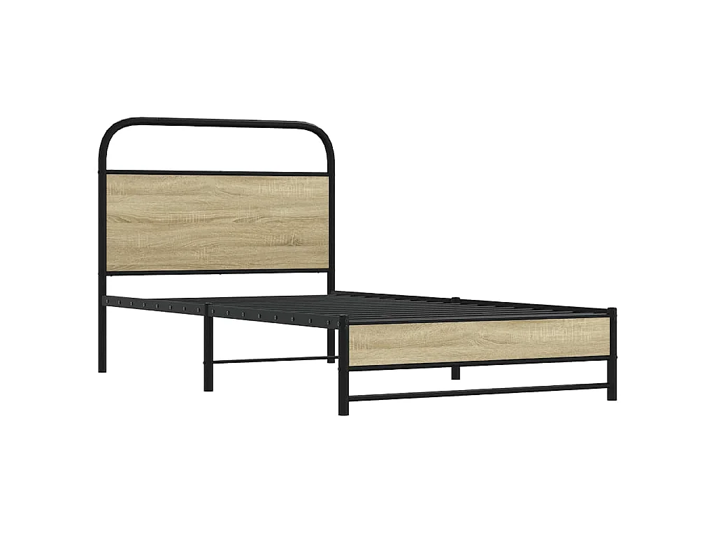 Estrutura cama s/ colchão derivados de madeira carvalho sonoma