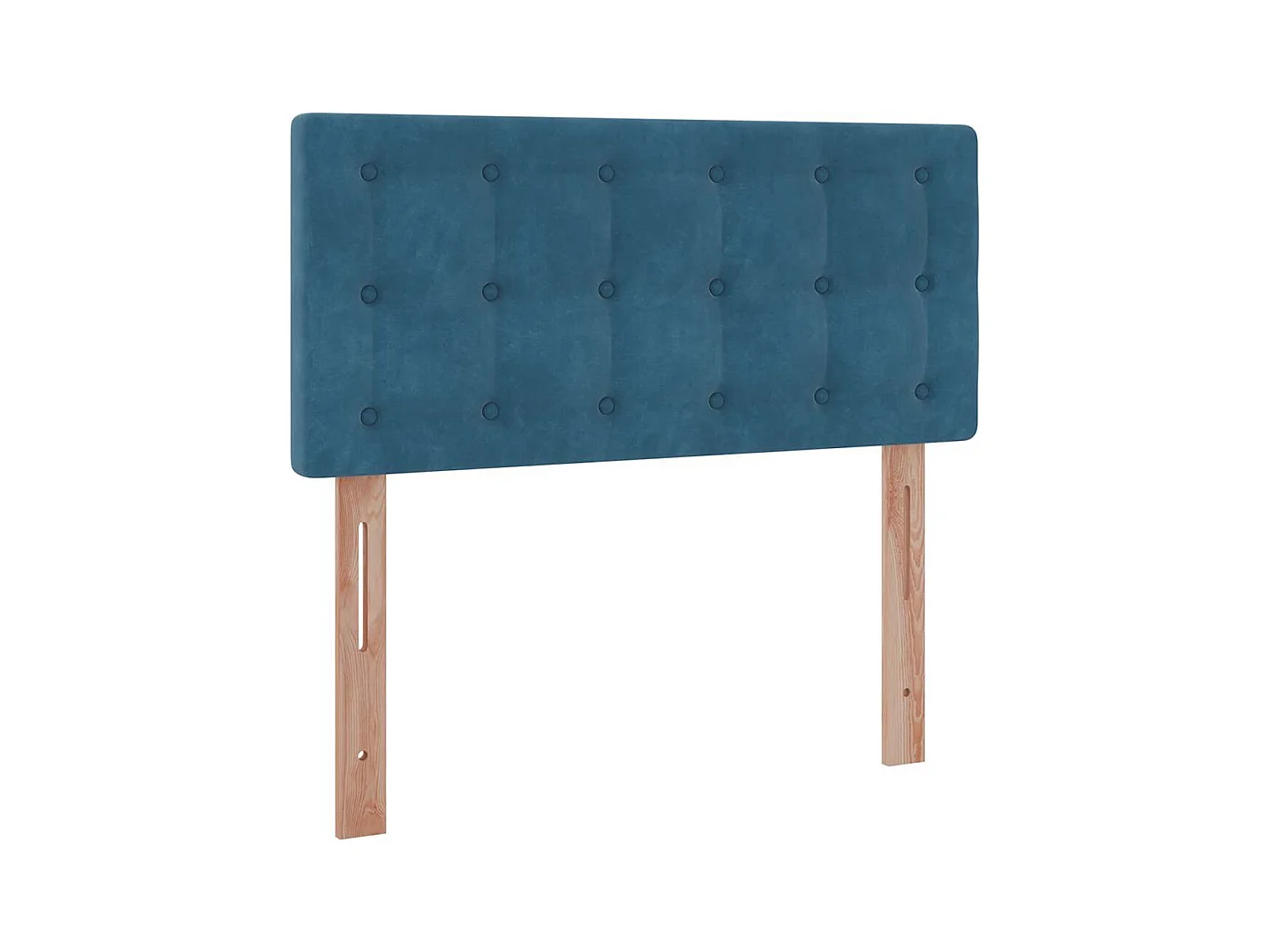 Cadre de lit ottoman avec matelas bleu foncé 90x190 cm velours