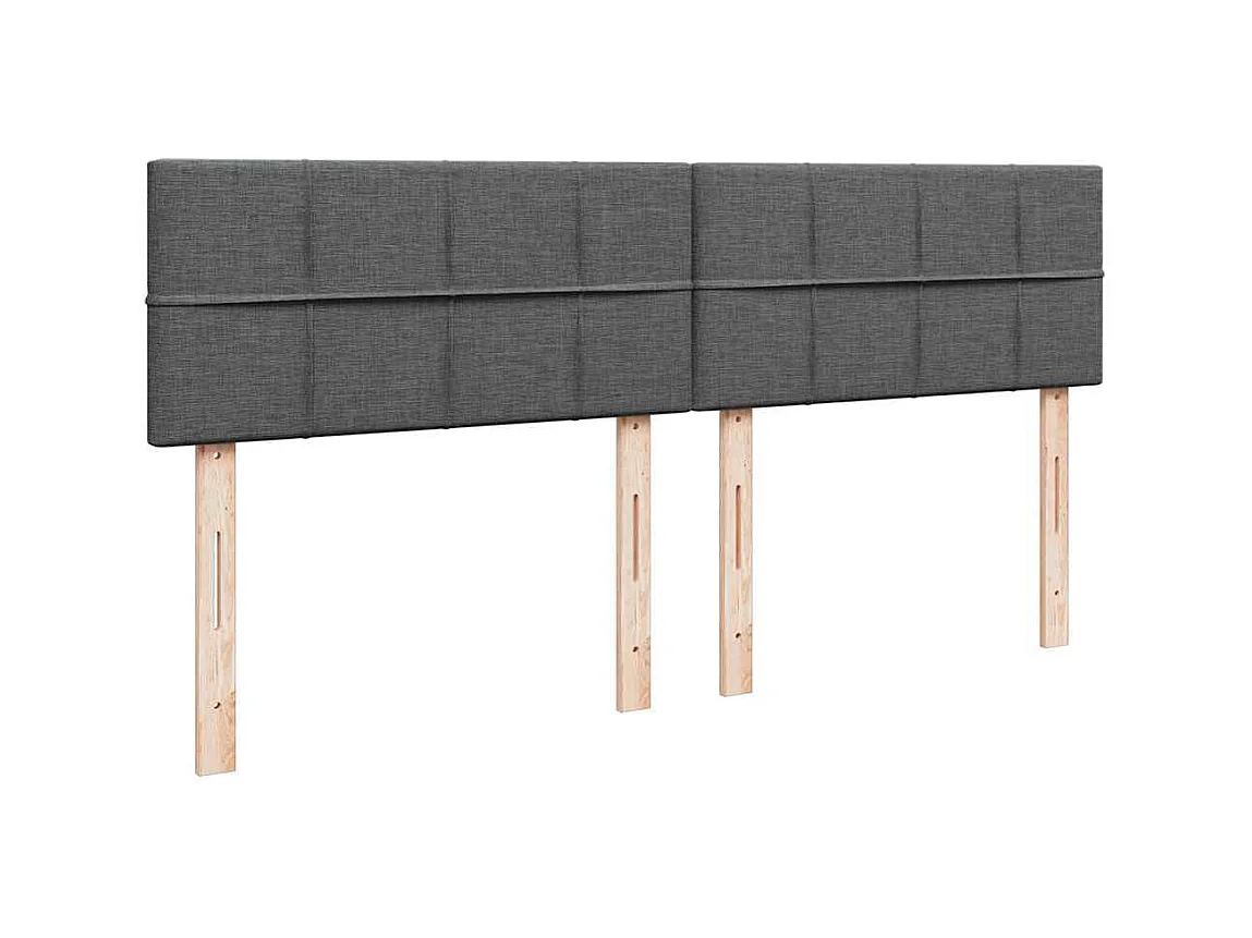 Boxspring met matras stof donkergrijs 180x200 cm